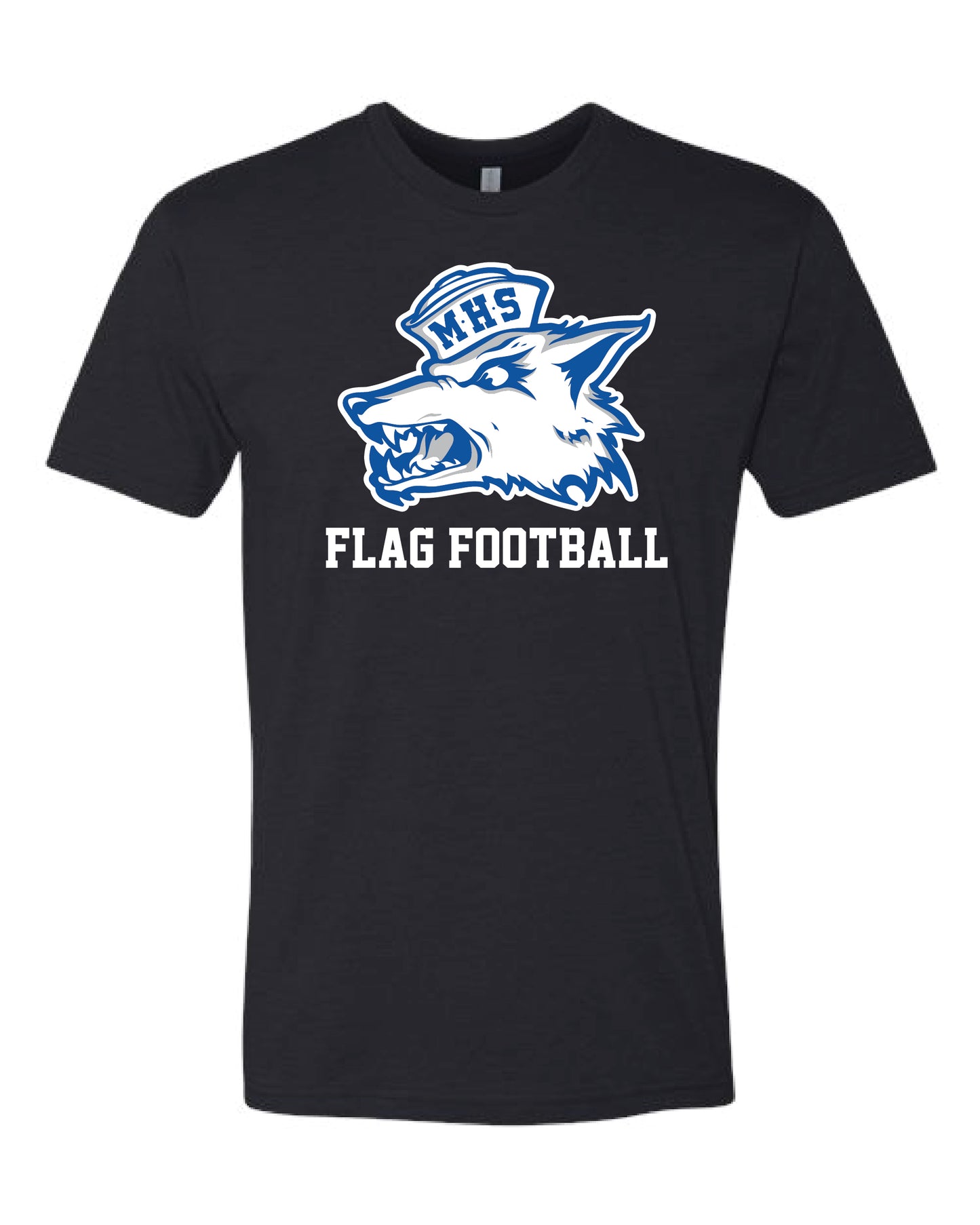 Madera Coyote Flag Football Black T-Shirt