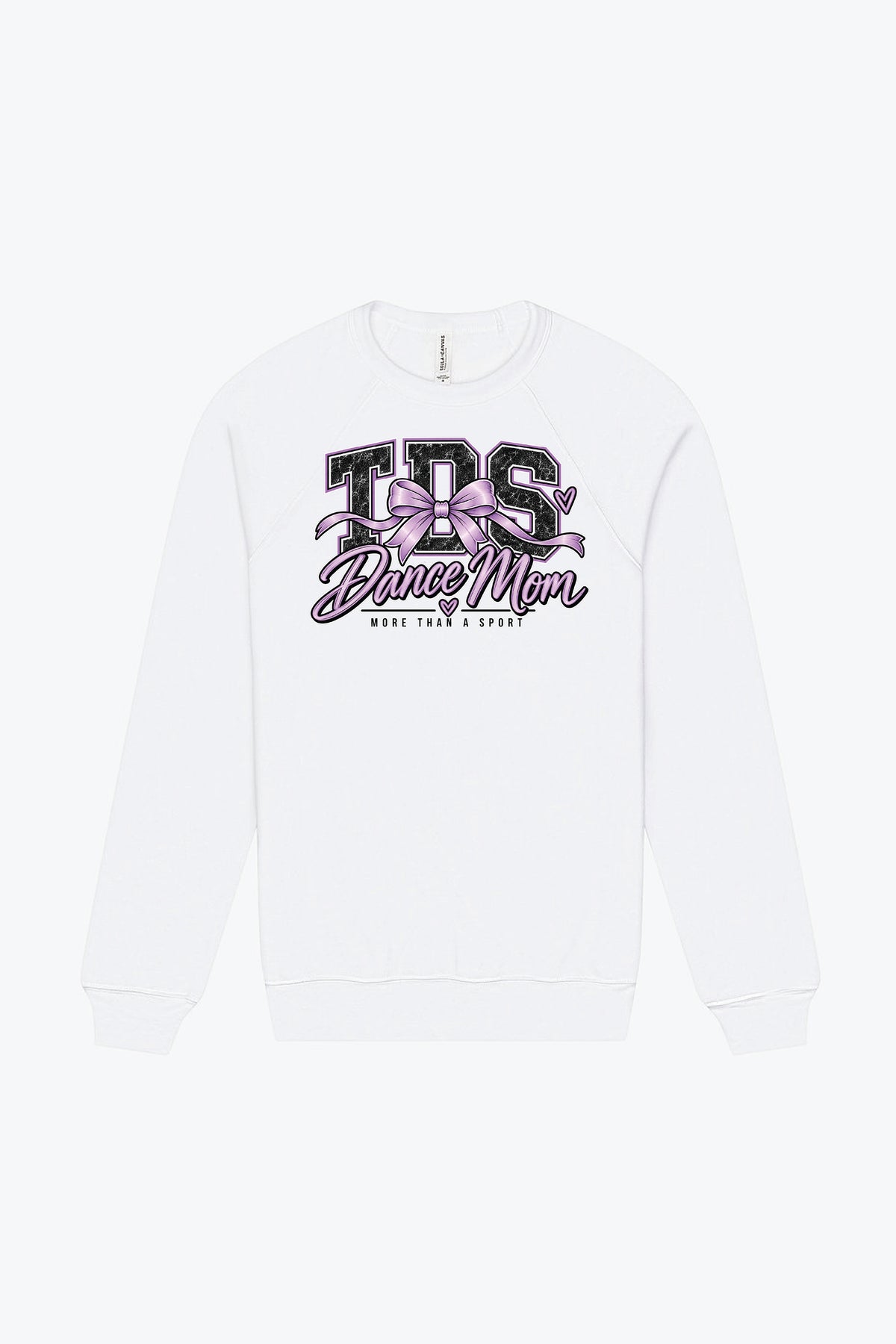 TDS Dance Mom Bow Crewneck - Solid White