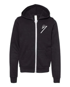 DS Petite Elite Team Bella+Canvas Youth Sponge Fleece Full-Zip Hoodie Sweatshirt