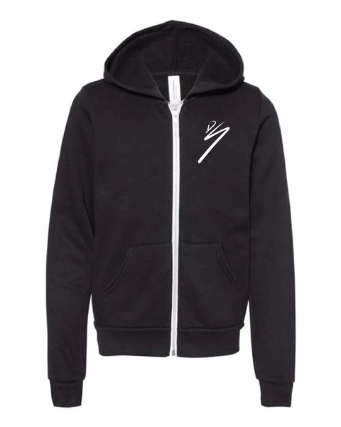 DS Petite Elite Team Bella+Canvas Youth Sponge Fleece Full-Zip Hoodie Sweatshirt