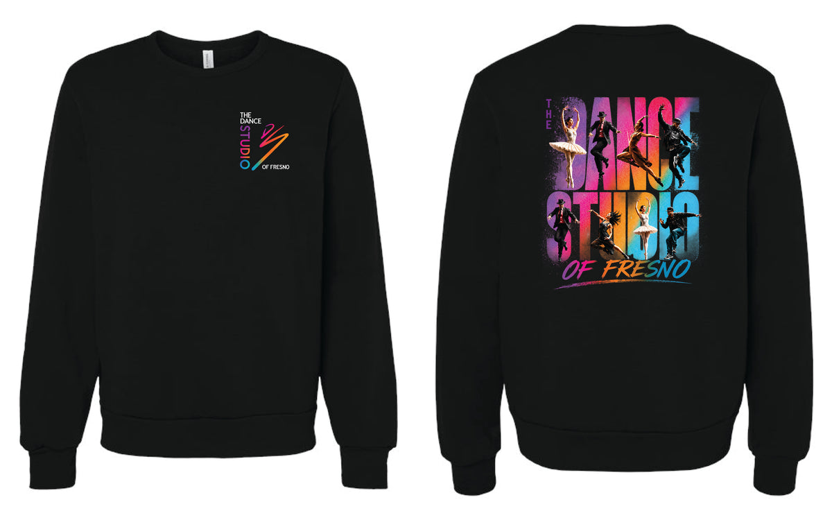The Dance Studio Color Shout Bella+Canvas Unisex Sponge Fleece Classic Crewneck Sweatshirt