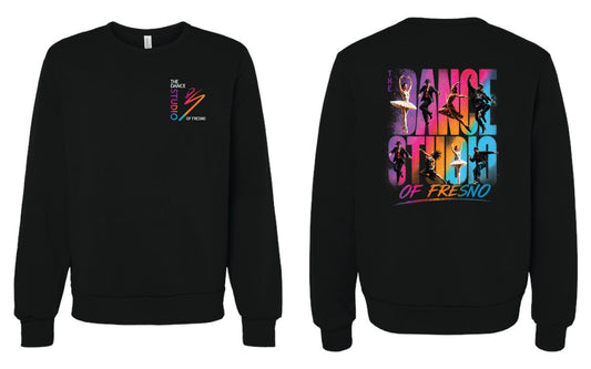 The Dance Studio Color Shout Bella+Canvas Unisex Sponge Fleece Classic Crewneck Sweatshirt