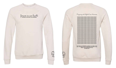 Amelia's "Forever in our hearts" Bella + Canvas Unisex Drop Shoulder Fleece
