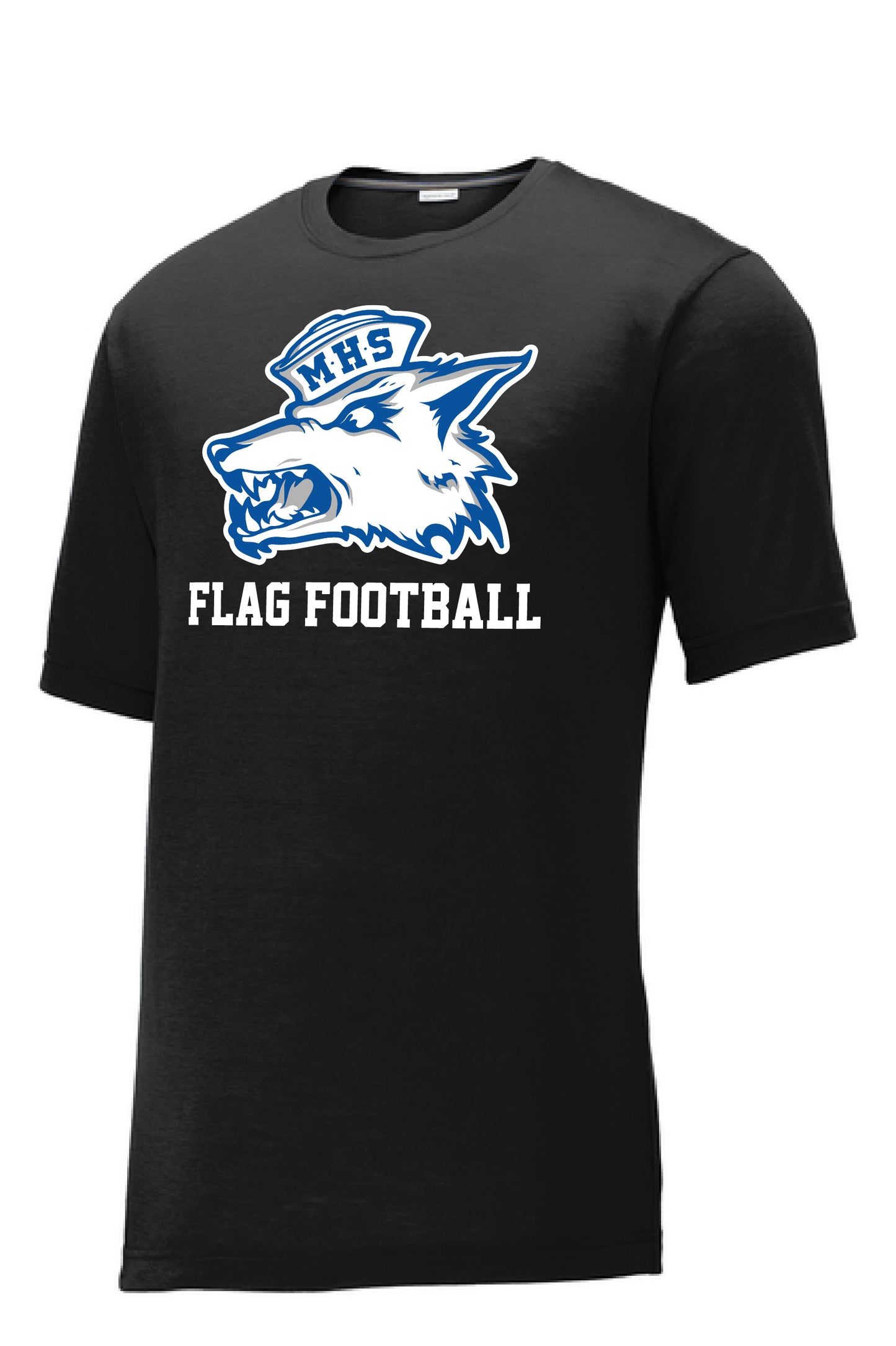 Madera Coyote Flag Football Black T-Shirt