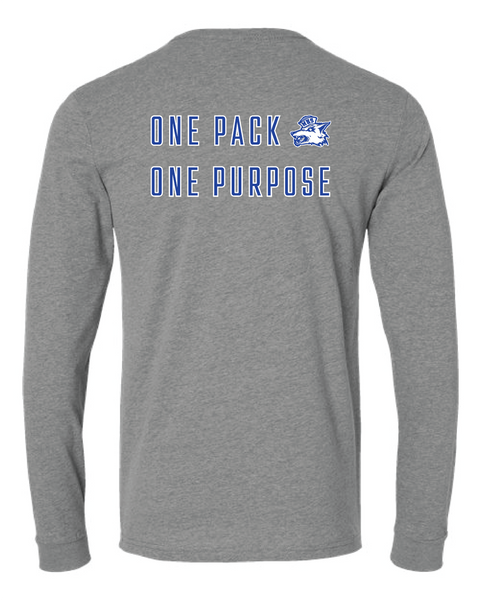Coyotes Flag Football Dark Heather Grey Long Sleeve T-Shirt