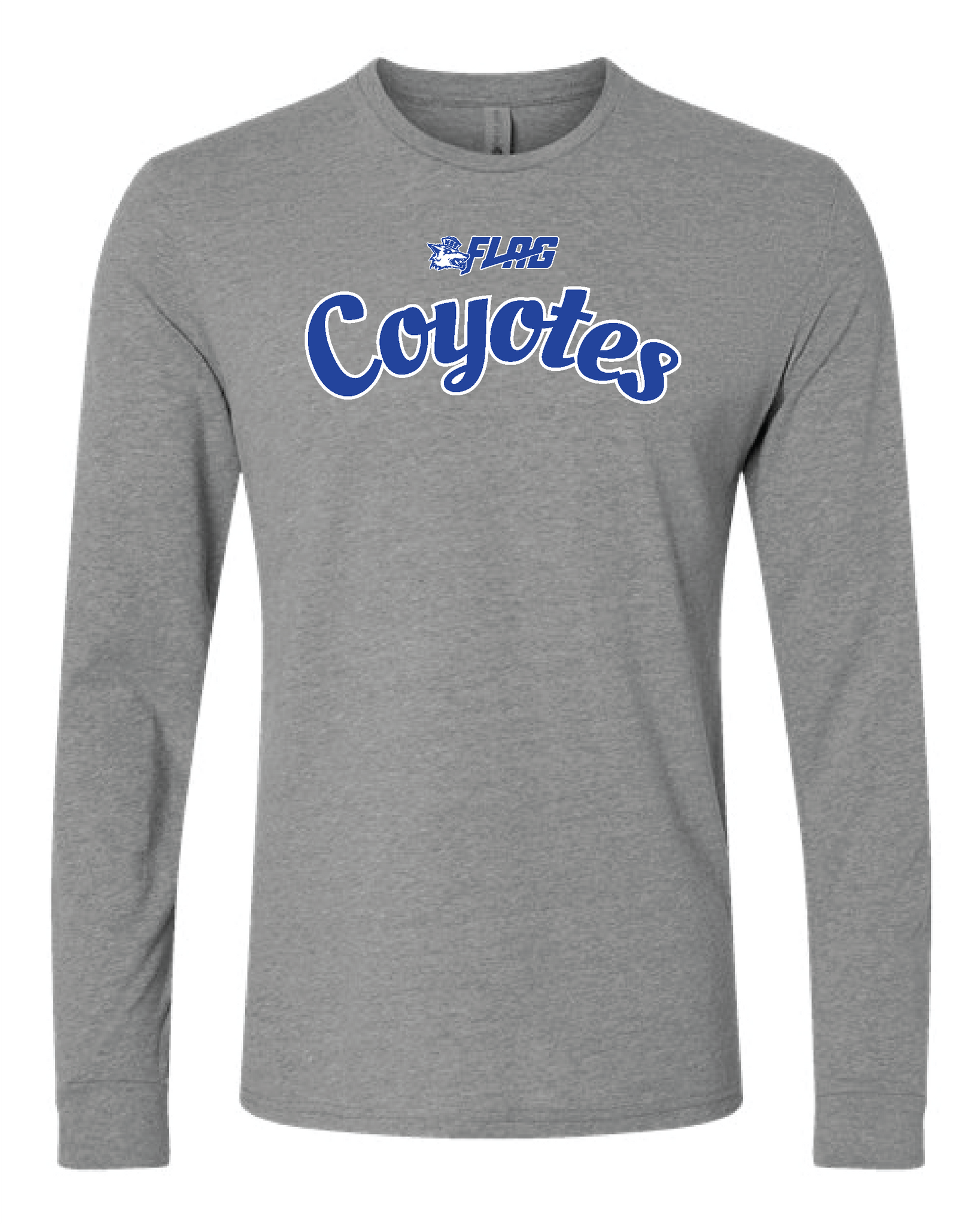 Coyotes Flag Football Dark Heather Grey Long Sleeve T-Shirt