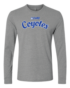 Coyotes Flag Football Dark Heather Grey Long Sleeve T-Shirt