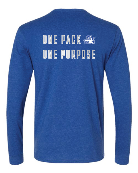 Coyotes Flag Football Royal Long Sleeve T-Shirt