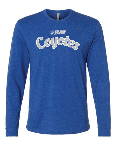 Coyotes Flag Football Royal Long Sleeve T-Shirt