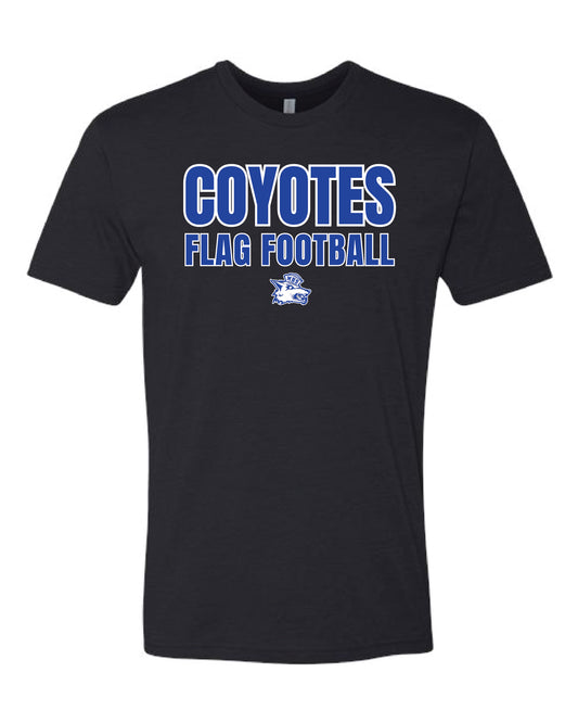 Coyotes Flag Football Work Harder Black T-Shirt