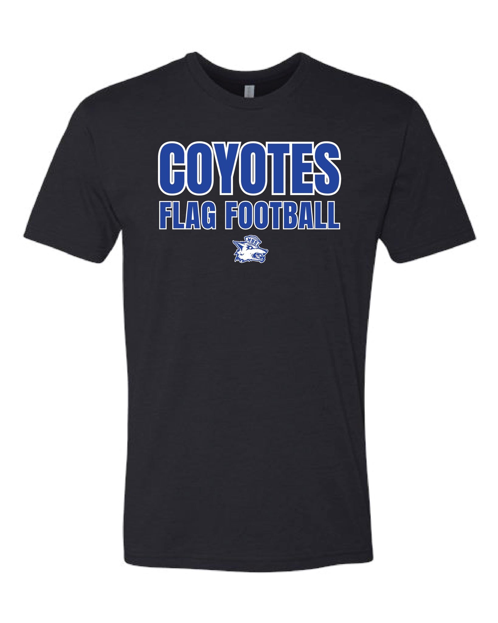 Coyotes Flag Football Work Harder Black T-Shirt