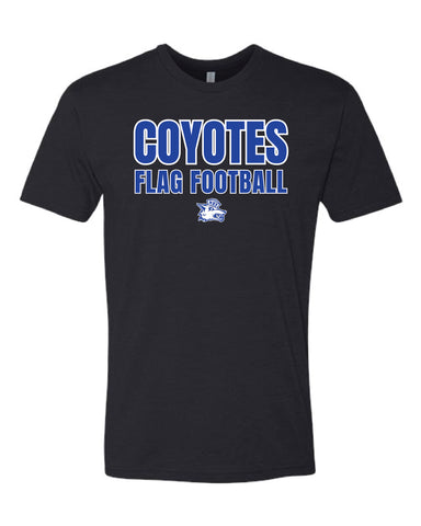 Coyotes Flag Football Work Harder Black T-Shirt