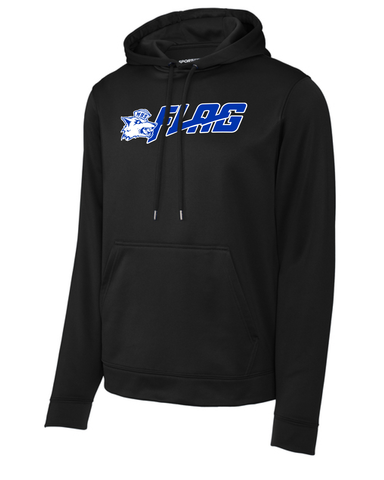 Madera High Flag Football Black Sport Wick Hooded Pullover