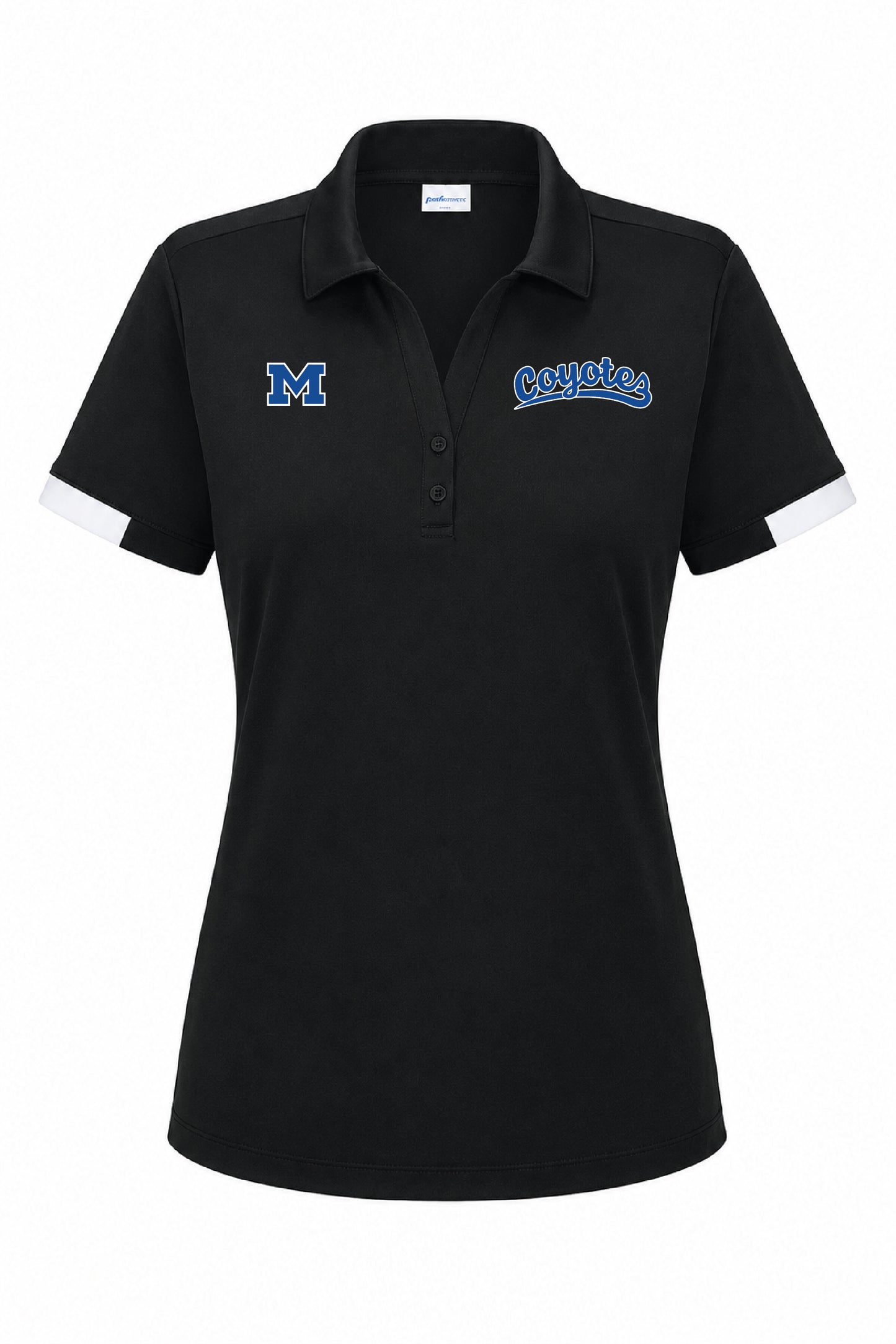 Coyotes Black Sport-Tek® Women’s Club Colorblock Polo