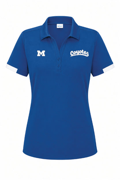 Coyotes Royal Sport-Tek® Women’s Club Colorblock Polo