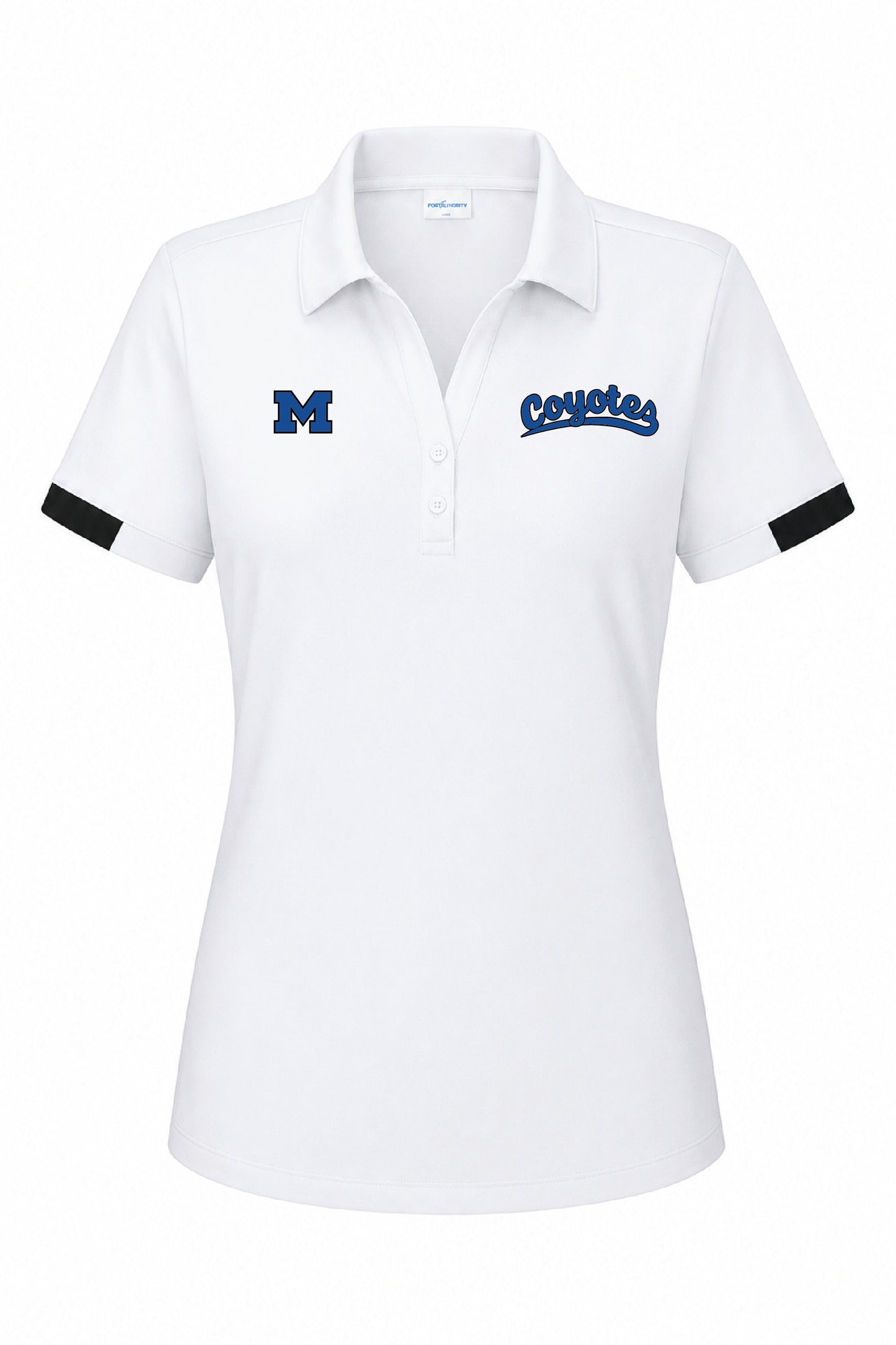 Coyotes White Sport-Tek® Women’s Club Colorblock Polo
