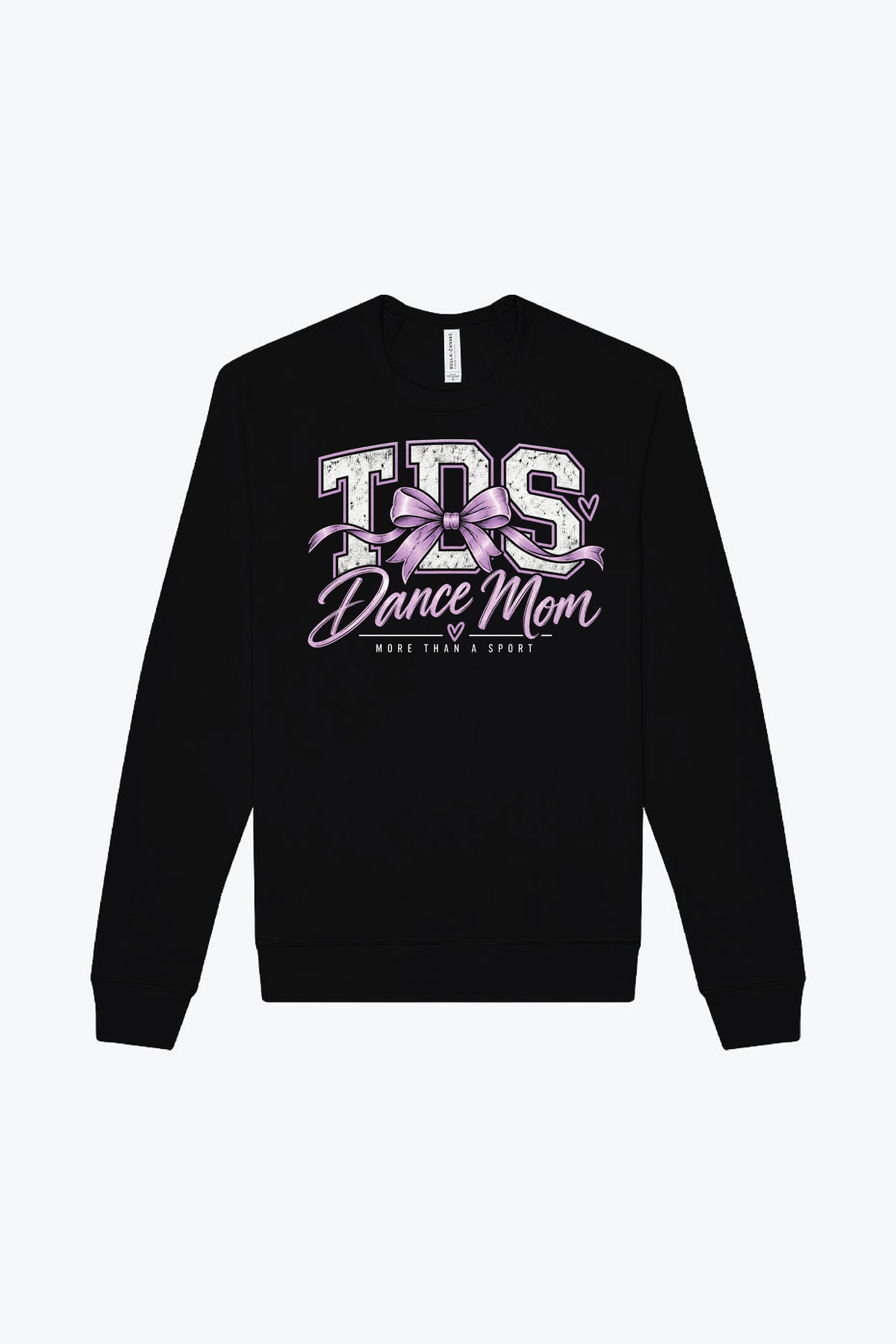 TDS Dance Mom Bow Crewneck- Solid Black