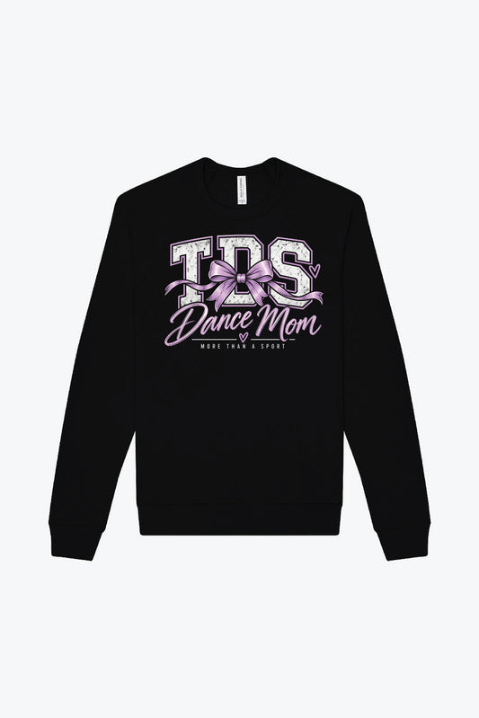 TDS Studio Dance Mom Bow Crewneck- Solid Black