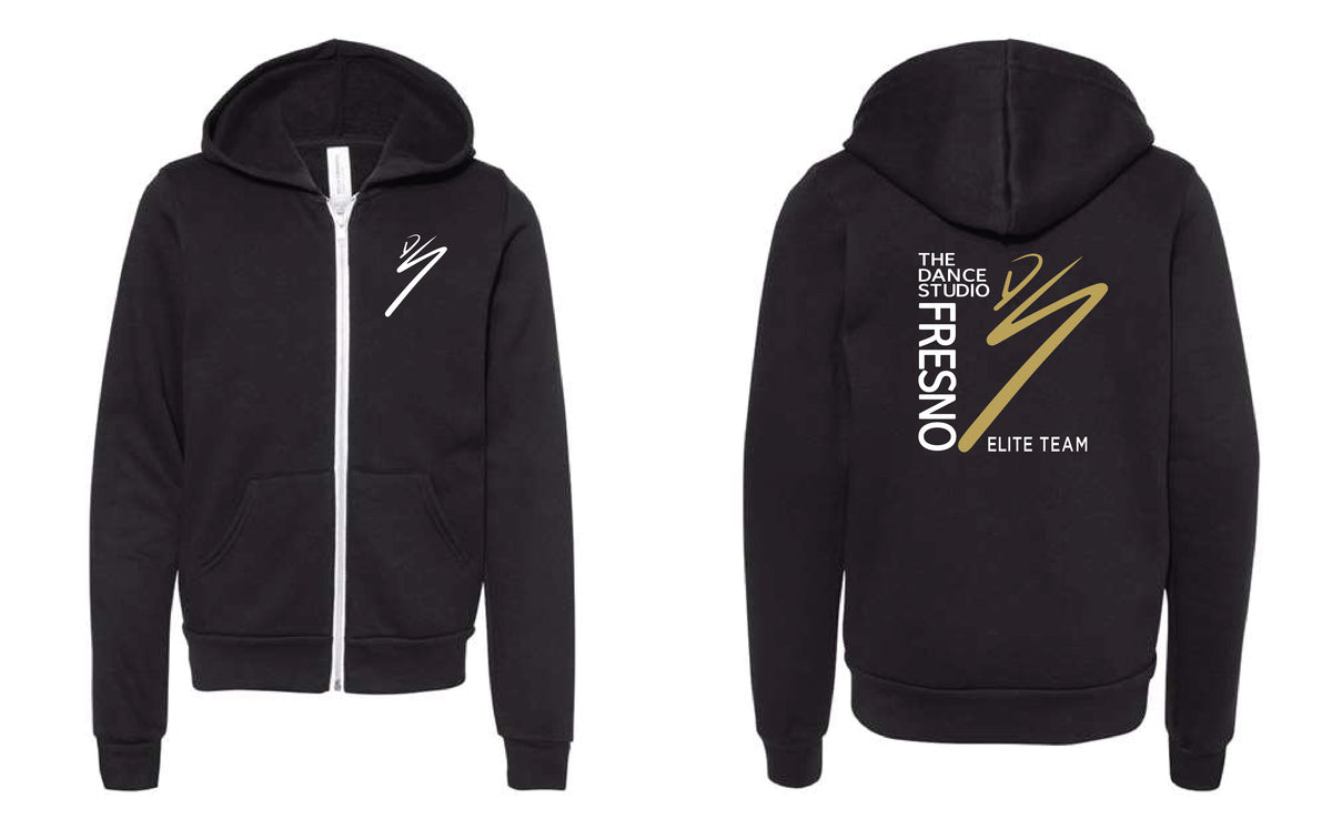 DS Elite Team Bella+Canvas Youth Sponge Fleece Full-Zip Hoodie Sweatshirt