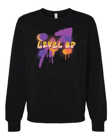 Level Up Bella+Canvas Unisex Sponge Fleece Classic Crewneck Sweatshirt