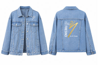 TDS Parent Elite Team Customizable Women's Oversized Mid Long Denim Jacket (Full Embroidery Edition)